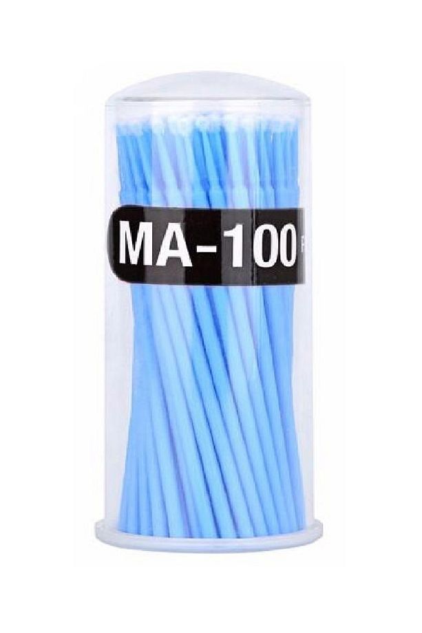 100'lü Microbrush Mavi Medium Ipek Kirpik Applikatör - 1