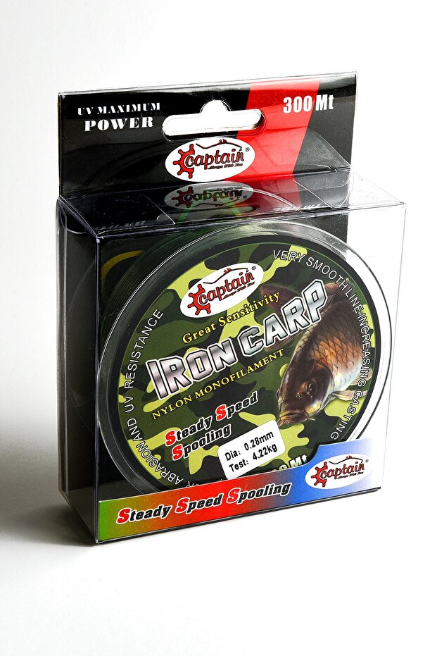 Iron Carp 300Mt Monofilament Fishing Line Camouflage 0.28 mm