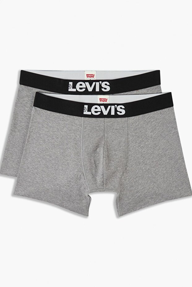 بوكسر رجالي من Levis Solid Basic باللون الرمادي 3714901880 - 1