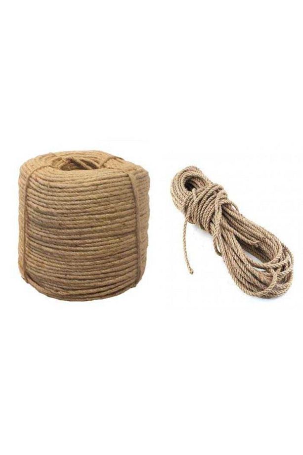Hasır Ip Kendir Jüt Halat Ipler Doğal Ipler Halat Ip Kordon Ip Urgan Ip Jüt Ip Kendir Ip 6mm 1m - 6