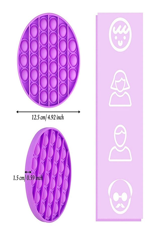 Popit Push Bubble Fidget Özel Pop Duyusal Oyuncak Zihinsel Stres Oyunu 1 Adet - 3