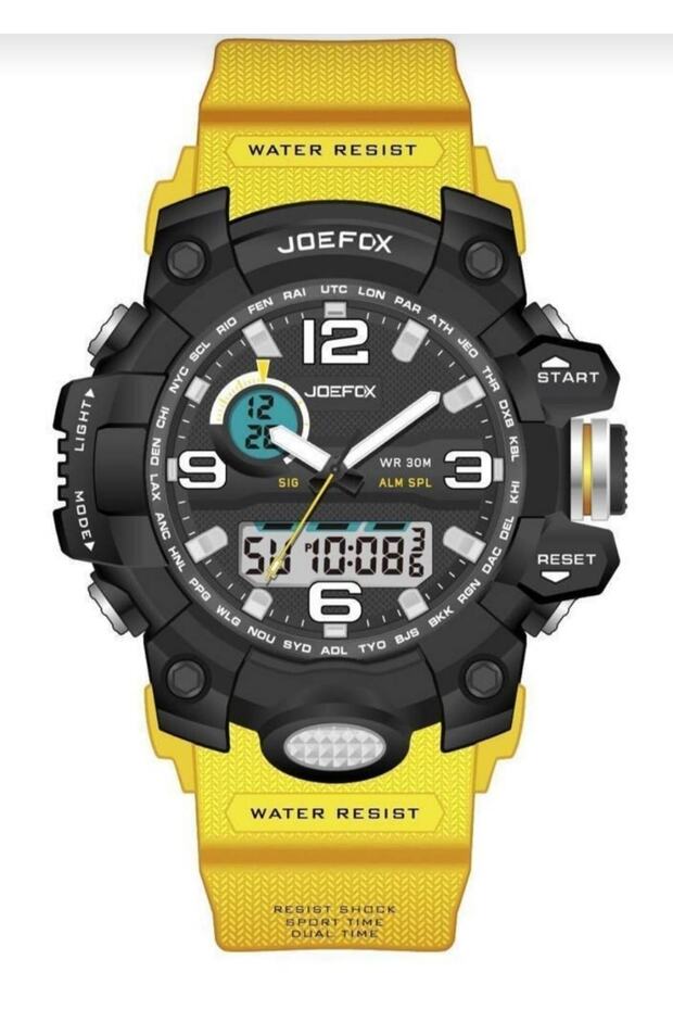 Jo.ck1 Small Case Digital&analog Chronometer+calendar+alrm+lighting Children's Clock Age 8-15 - 1