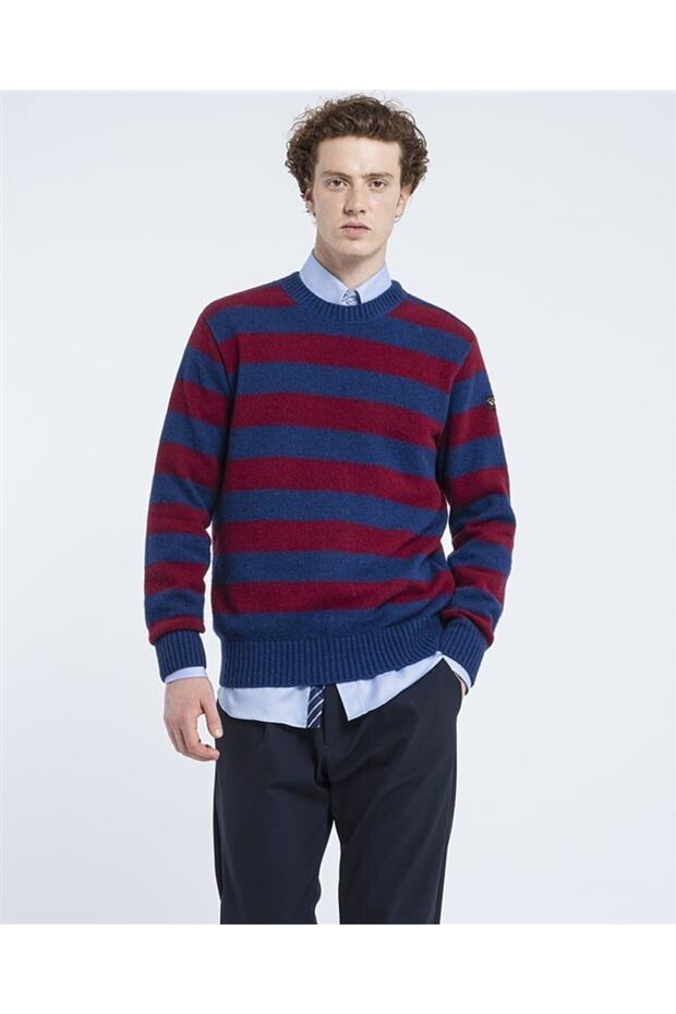 Men's Knitted Roundneck C.W.Wool Sweater