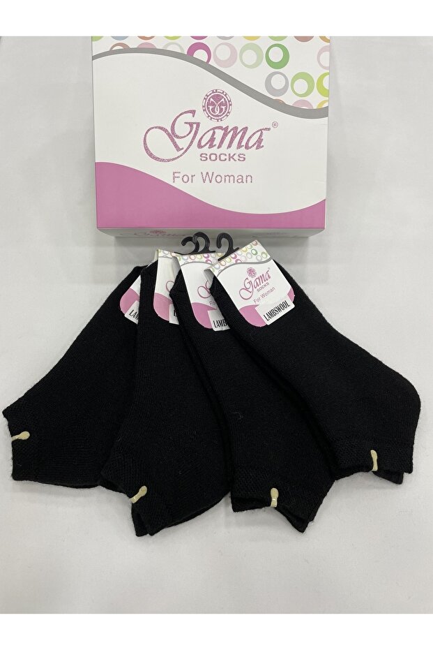 4 Pieces Genuine Lamb Wool Complete Towel Thick Winter Women's Thermal Booties