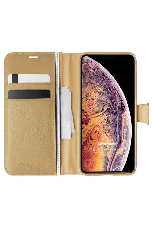 Apple iPhone XS Max Case with Stand and Cover Protected Gold