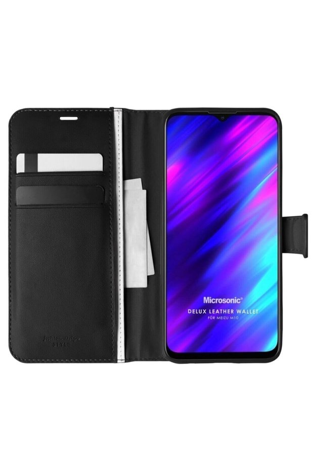 جراب Meizu M10 مع غطاء حامل وحماية باللون الأسود