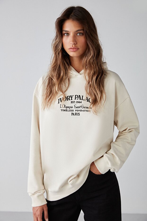 Paulıne Regular Relaxed Ecru Sweatshirt