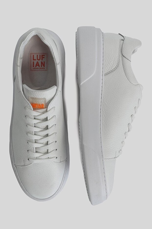 Deri Sneaker Beyaz - 5