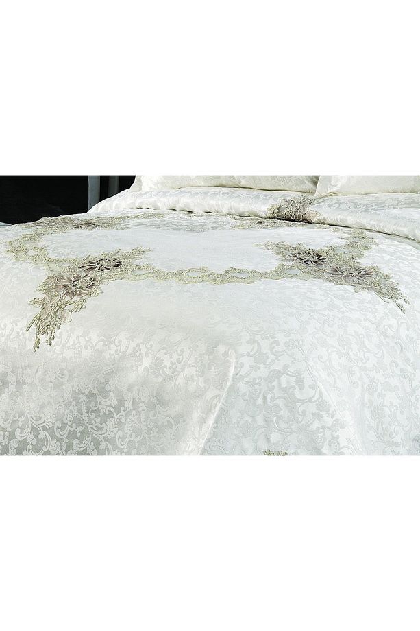 Jülide Polyester Pamuk Krem Pike Takımı Çift Kişilik 6 Parça - 699 - 3
