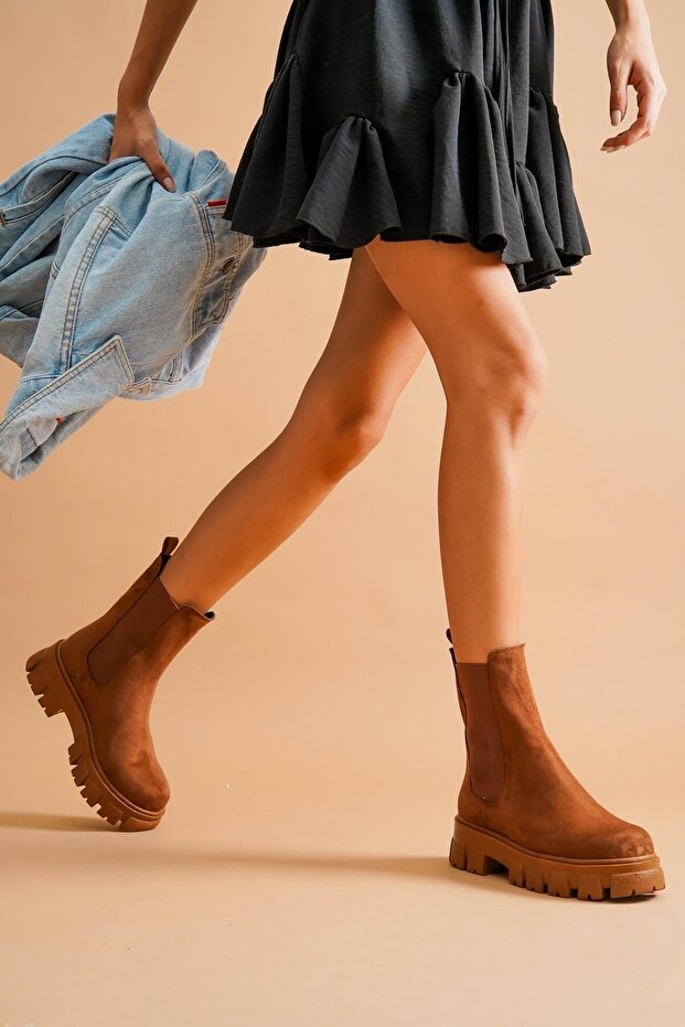 Senni Taba Yandan Lastikli Kalın Taban Günlük Bot - 1