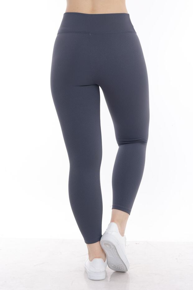 Flat Belted Woolen Raised Ribbed Tights - 6