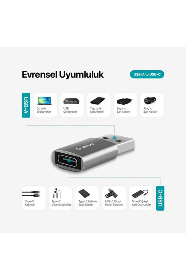 USB-A 3.0 – Type-C OTG Dönüştürücü Adaptör - 6