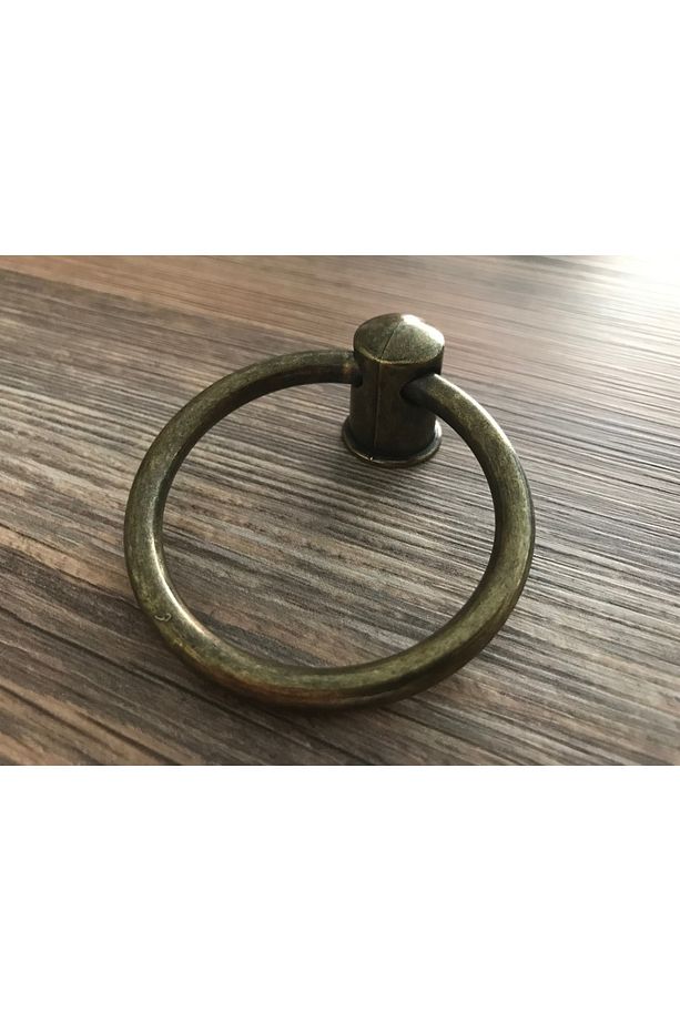Antik Sarı Halka Sarkaç Kulp (5 ADET) Lüks Mobilya Kulpu Mutfak Dolap Çekmece Kulp Modelleri - 3