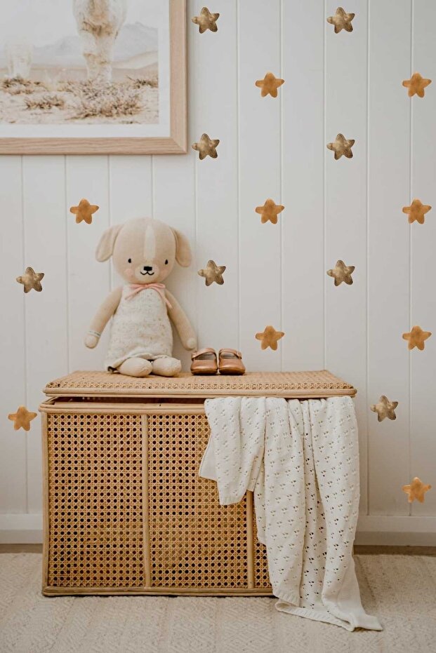 Brown Stars Kids Room Wall Sticker