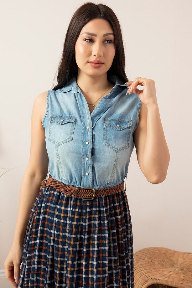 Olga 3993 Üstü Kot Altı Tül Uzun Elbise - 6