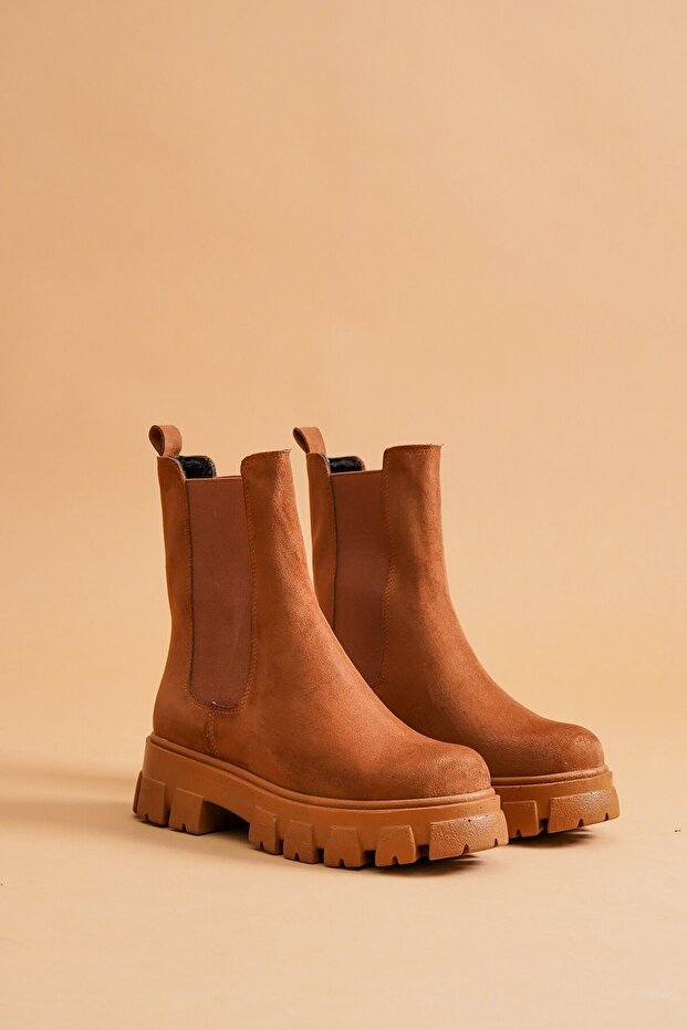 Senni Taba Yandan Lastikli Kalın Taban Günlük Bot - 5