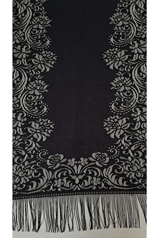 Lace Black Shawl Christmas Gift Elegant Tassel Shawl