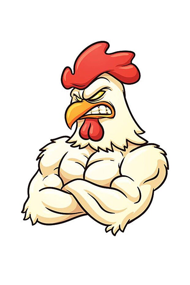 Fit Rooster Car, Motorcycle, Helmet, Laptop Sticker 16X12 cm