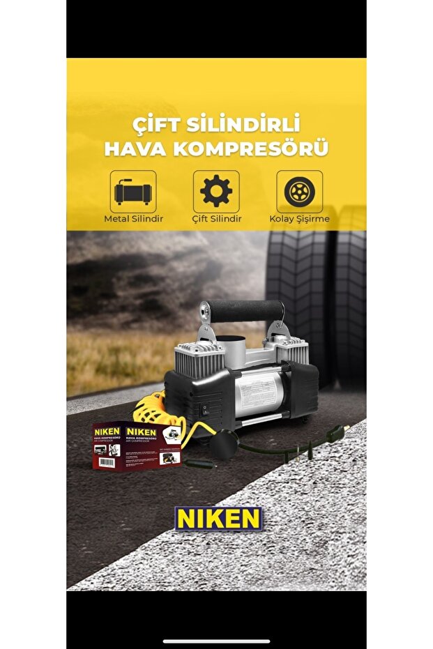 Araç Hava Kompresörü Çift Silindir - 1