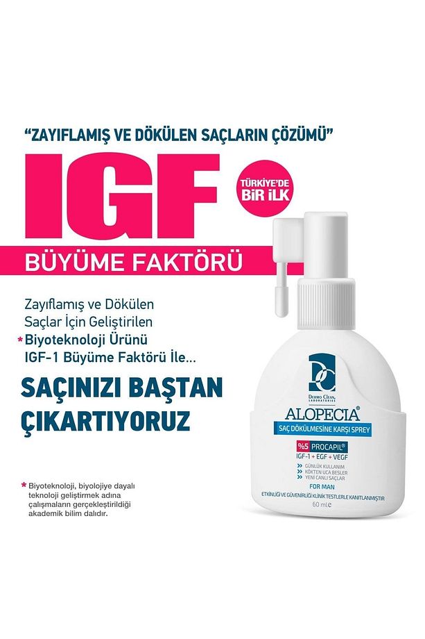 Erkek Procapil Ve Igf Içerikli Saç Dökülmesine Karşı Şampuan & Saç Spreyi & 60 Kapsül Seti - 5