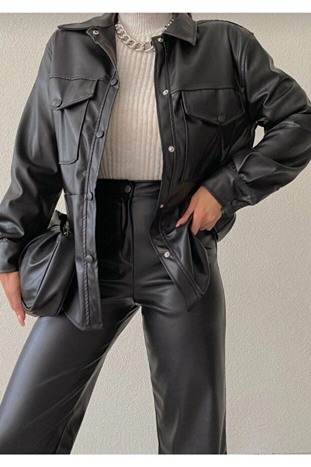 Deri Gömlek Ceket - 3