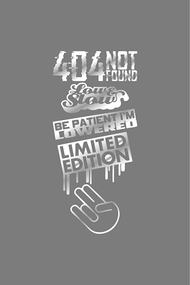 404 Not Found Chrome Car Rear Window Sticker Set 40*20 Cm Vehicle Rear Window Sticker Foil