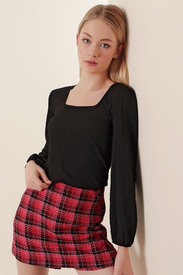 Square Neck Blouse - 2