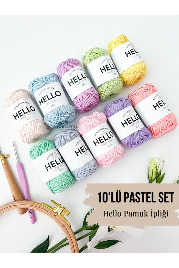 مجموعة خيوط Hello Punch & Amigurumi مكونة من 10 قطع