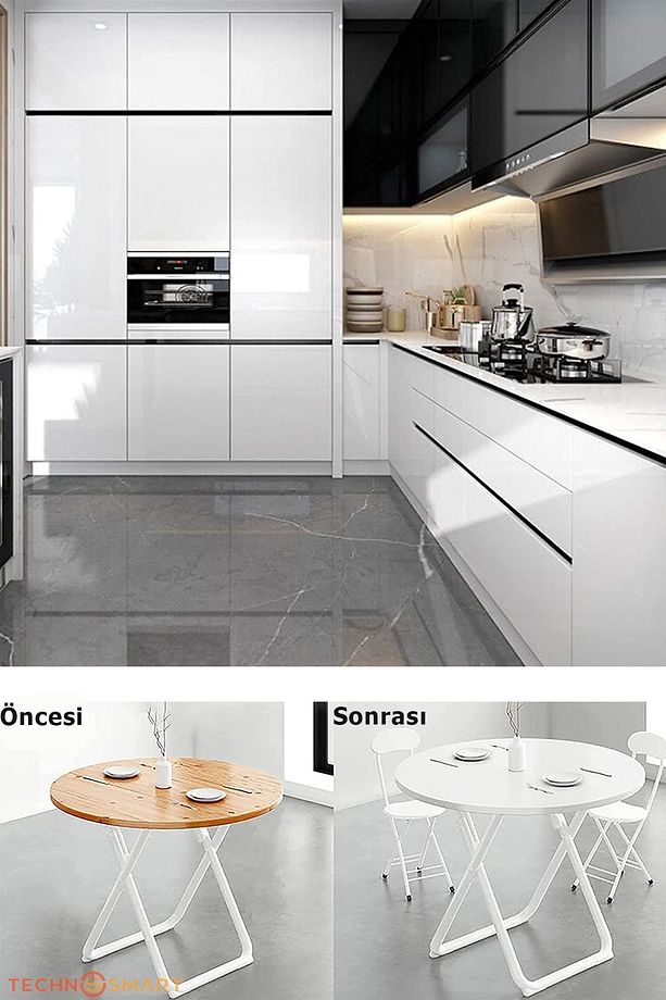 60x500cm Simli Kendinden Yapışkanlı Parlak Duvar Kağıdı Mutfak Banyo Dolap Kaplama - 4
