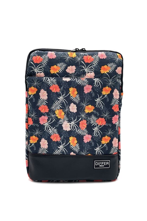 15.6'' Inç Kot Görünümlü Çiçek Desenli Laptop/macbook/notebook/evrak Kılıfı/çantası - 4