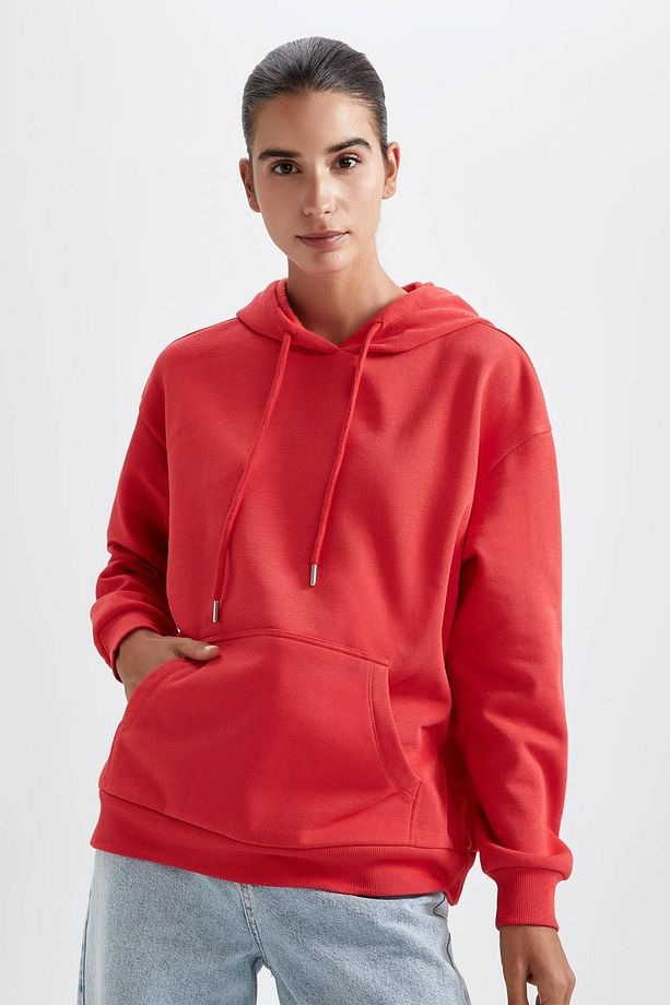 Regular Fit Kapüşonlu Sweatshirt - 5