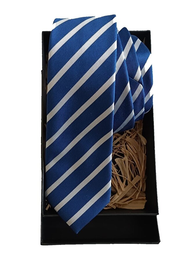 Desenli Dokuma Kravat - 1