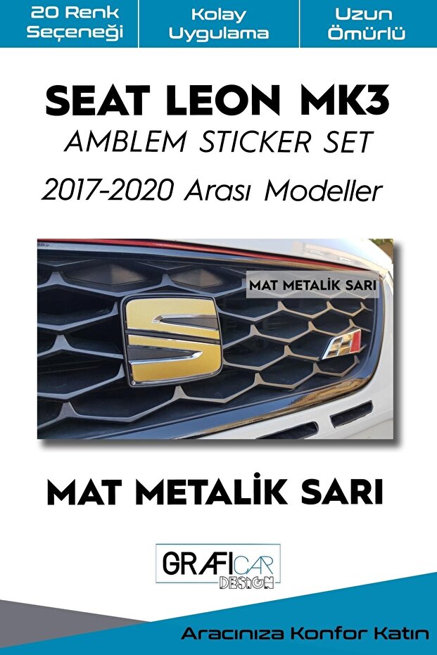 مجموعة ملصقات غطاء شعار سيات ليون Mk3 2017-2020/مكياج