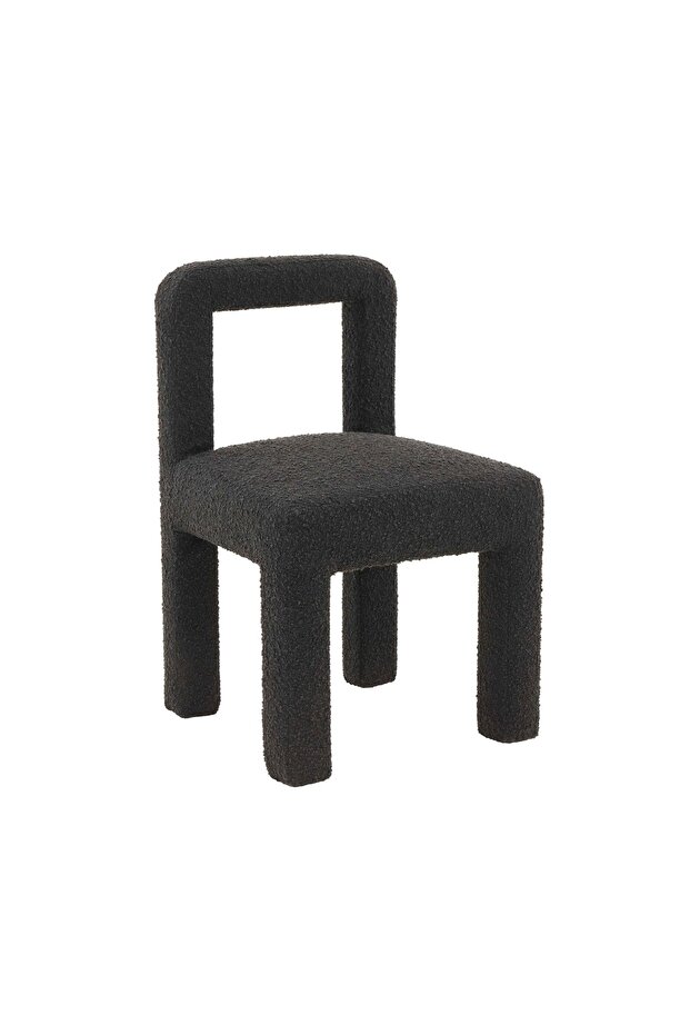 Bella Teddy Berjer Sandalye, Siyah - 3