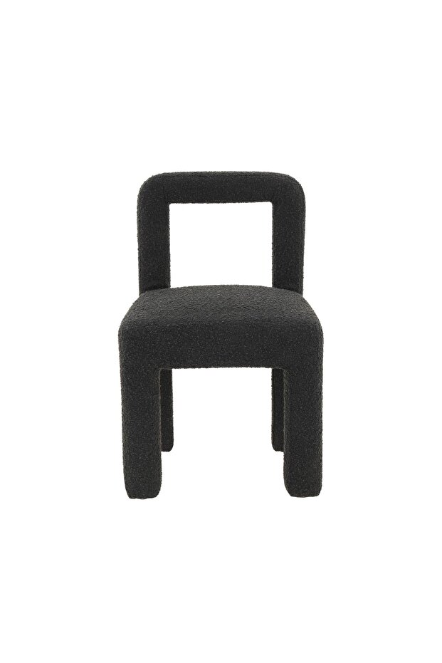 Bella Teddy Berjer Sandalye, Siyah - 5