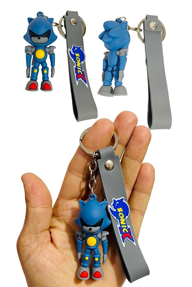 Super Sonic Hedgehog Sonic Blue Robot Keychain Bag Ornament