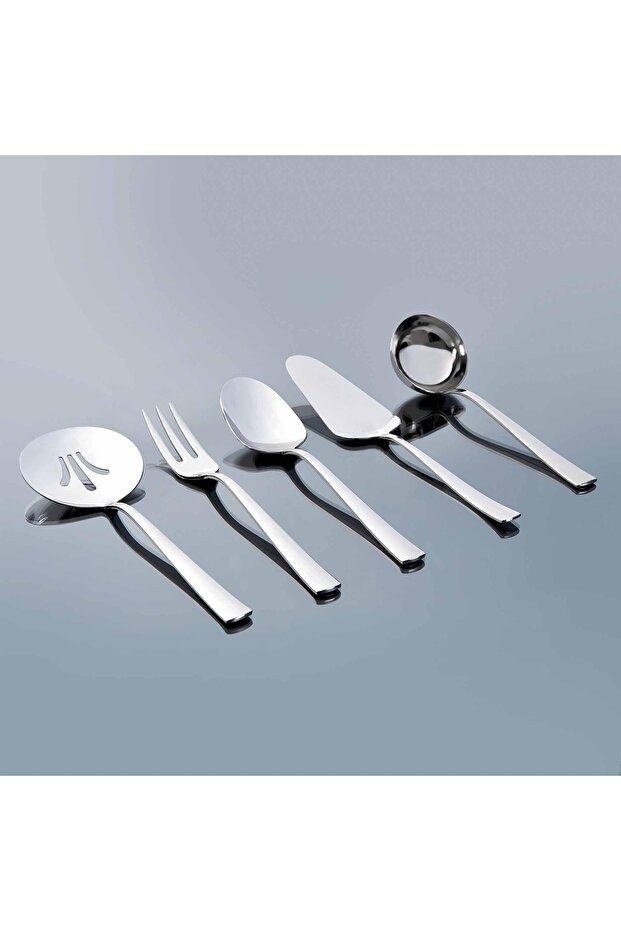 Deniz Sade 5 Parça Çelik Servis Seti SOFRA BOYU - 1