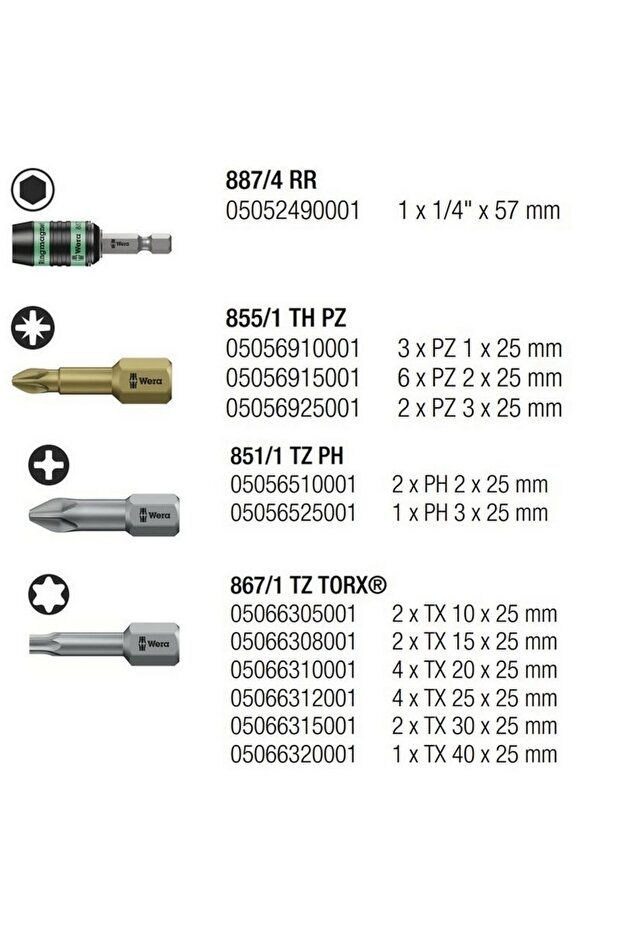 Bit-check 30 Ahşap 1 Bits Seti 05057433001 - 3