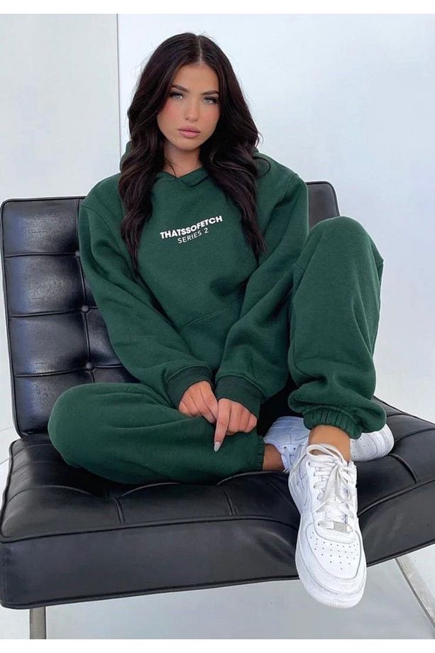 Kadın Thatssofetch Baskılı Oversize Eşofman Takımı - 2