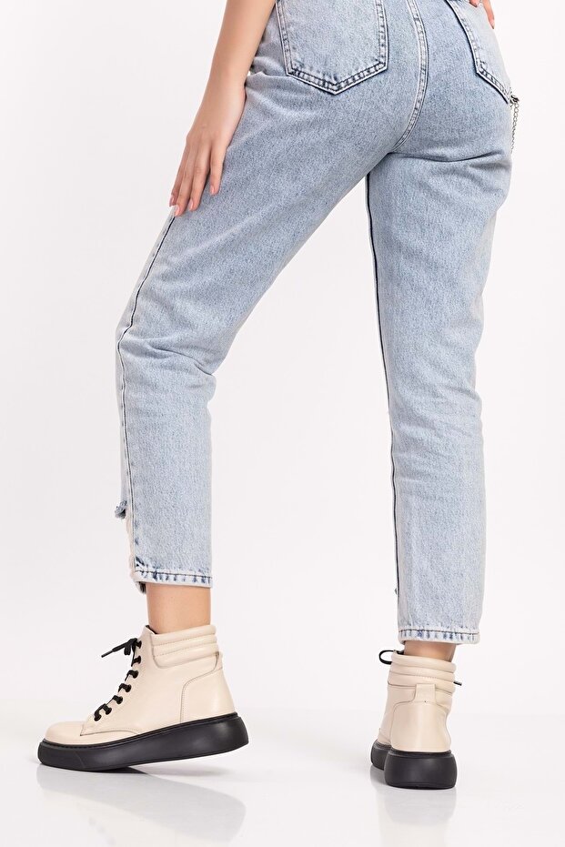 Içi Dışı Hakiki Deri Anatomik Taban Bot Gap.15501 - Kemik - 38 - 2