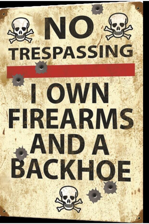 No Trespassing Retro Wooden Poster