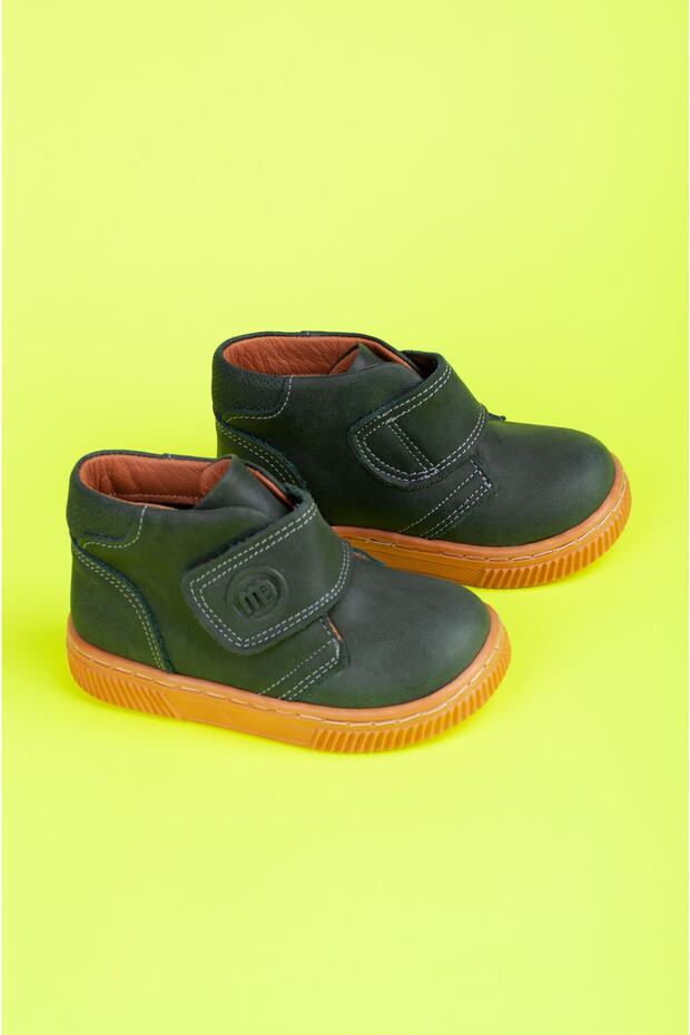 Bebek Ilk Adım Ortopedik Tek Cırtlı Hakiki Deri Haki Renk Cilt Bot & Bootie - 5