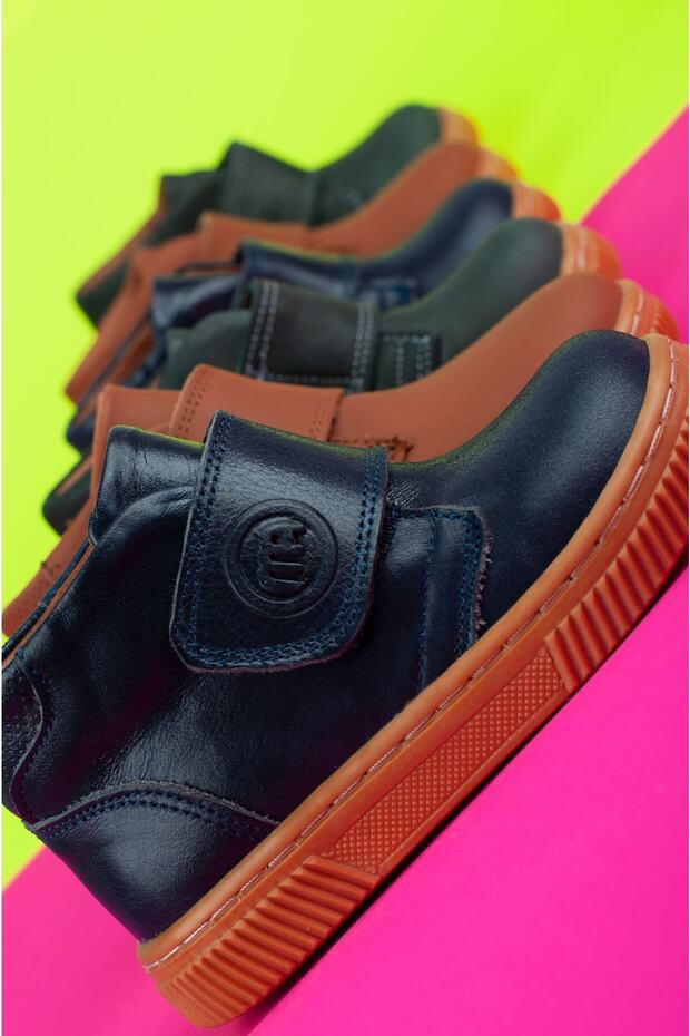 Bebek Ilk Adım Ortopedik Tek Cırtlı Hakiki Deri Haki Renk Cilt Bot & Bootie - 8