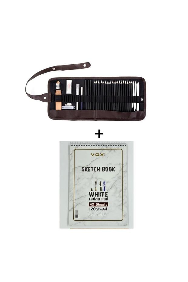 25 Piece Sketch Graduated Pen Set And Roller Pen Holder And A5 Notebook Set 9
