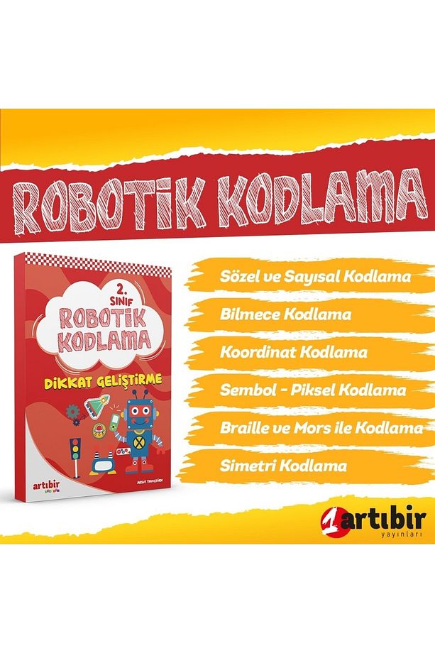 2 Sınıf Dikkat Ve Zeka Geliştiren 2'li Set -- Hızlı Okuma Kitabım +robotik Kodlama - 4