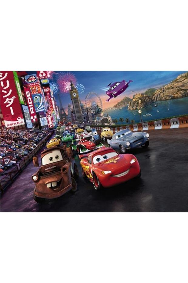 3boyutluduvarkagitlari Şimşek Mcqueen Arabalar Çocuk Odası Duvar Kağıdı Kanvas Tek Parca - 1
