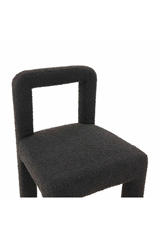 Bella Teddy Berjer Sandalye, Siyah - 7