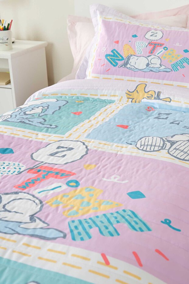 By Karaca Home Nap Time Lila Tek Kişilik Yatak Örtüsü - 2