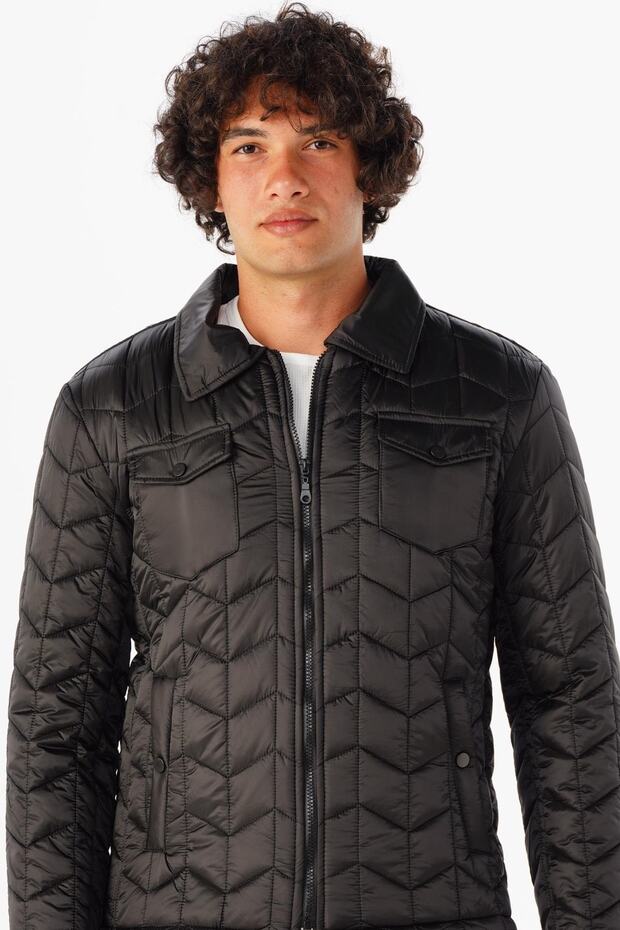 Slim Kalıp Kapitone Mont - 3