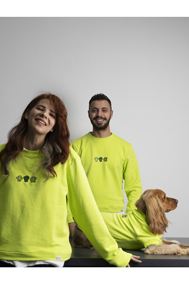 Nakış Işlemeli 3 Iplik Futter Örme Kumaş Sweatshirt (1 ADET) - 4